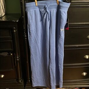 ORIGINAL REEBOK Wide Leg Lounge Pants in Periwinkle Blue